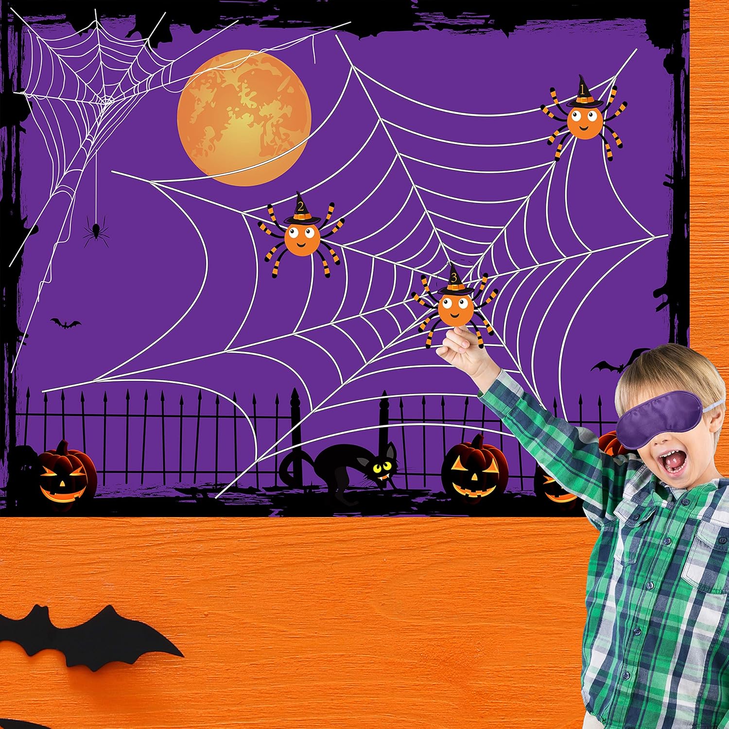 1778569954 489 Halloween Pin The Spider On The Web Game For Kids