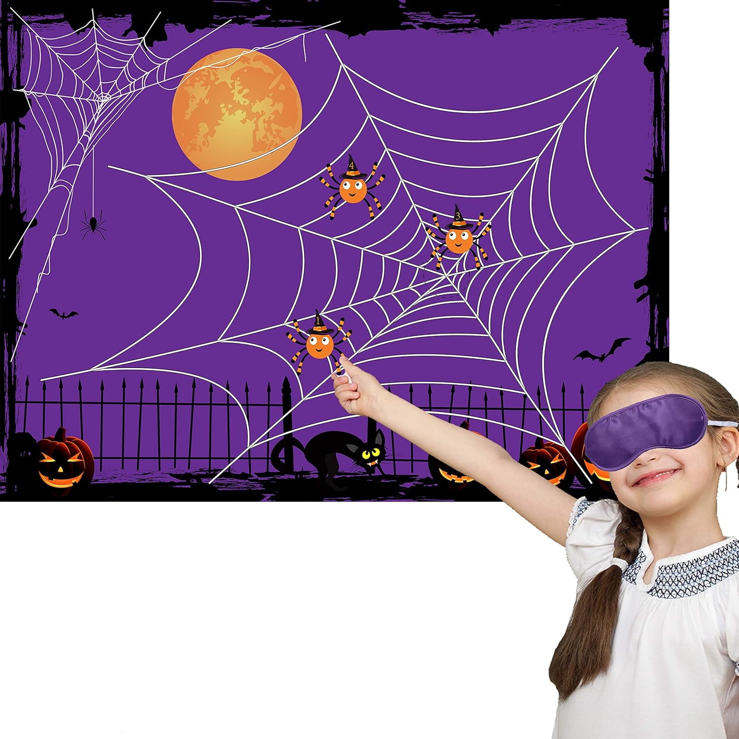 1778569957 559 Halloween Pin The Spider On The Web Game For Kids