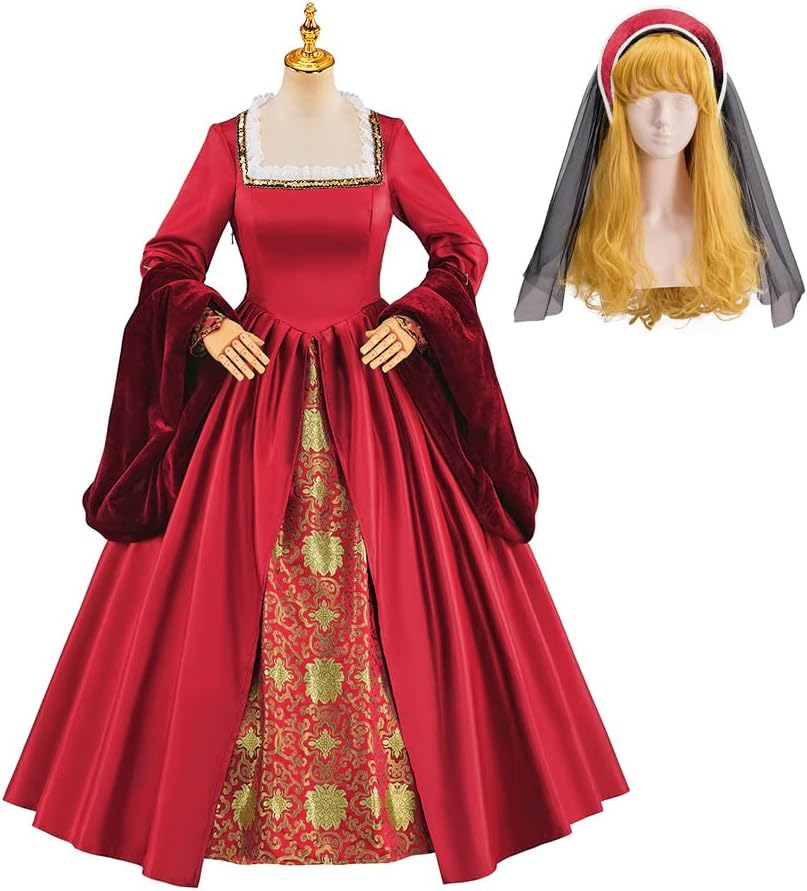 1778613383 747 Anne Boleyn Dress Tudor Queen Cosplay Costume Review Best Halloween