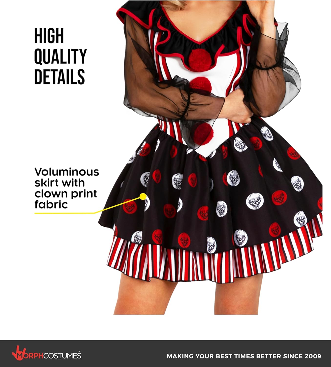 1778621519 235 Morph Scary Clown Costume Womens Halloween Costumes For Review Halloween