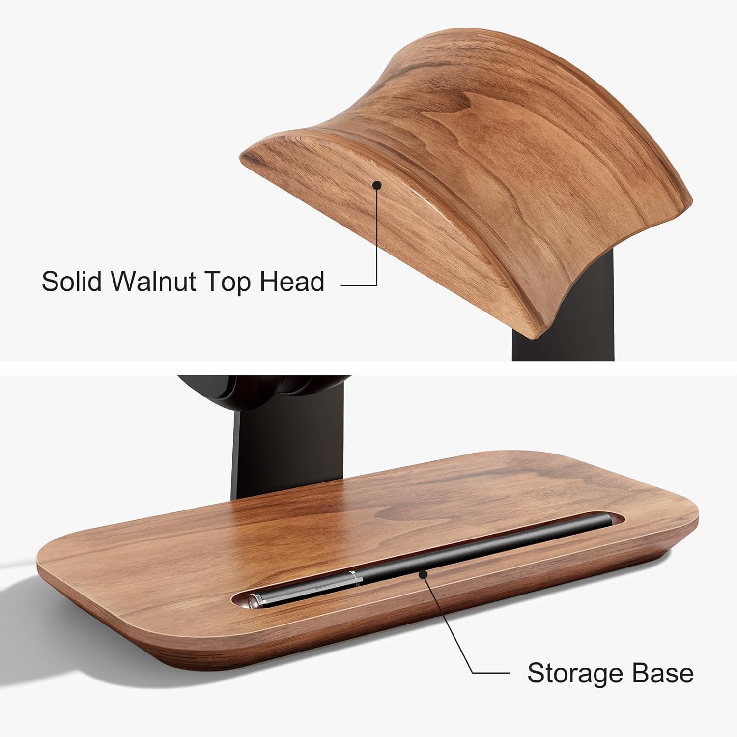 UPERGO Walnut Headphone Stand, Wood Headset Stand for Review gaming accessories 1778624958 34 UPERGO Walnut Headphone Stand Wood Headset Stand For Review Gaming