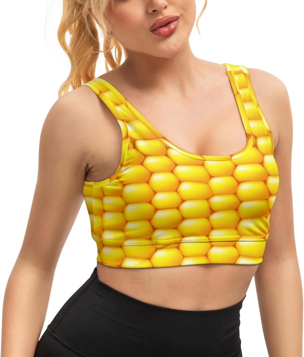 1778632364 908 Womens Sports Bra Funny Print Workout Running Tops Review Halloween