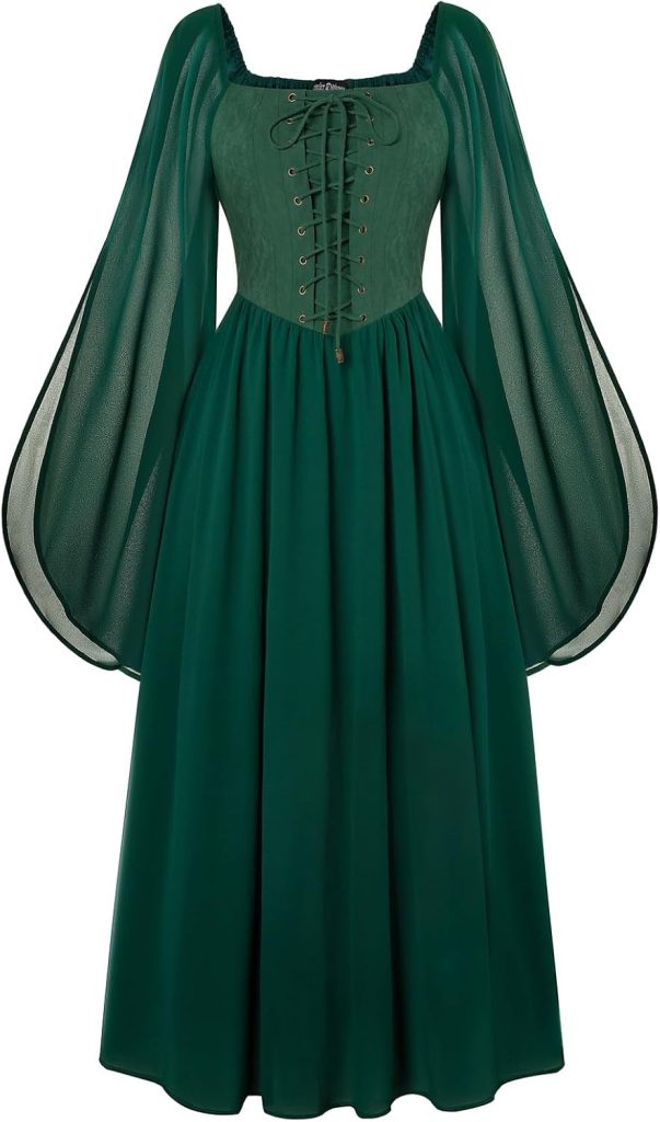 Scarlet Darkness Renaissance Costume Women Pirate Dress