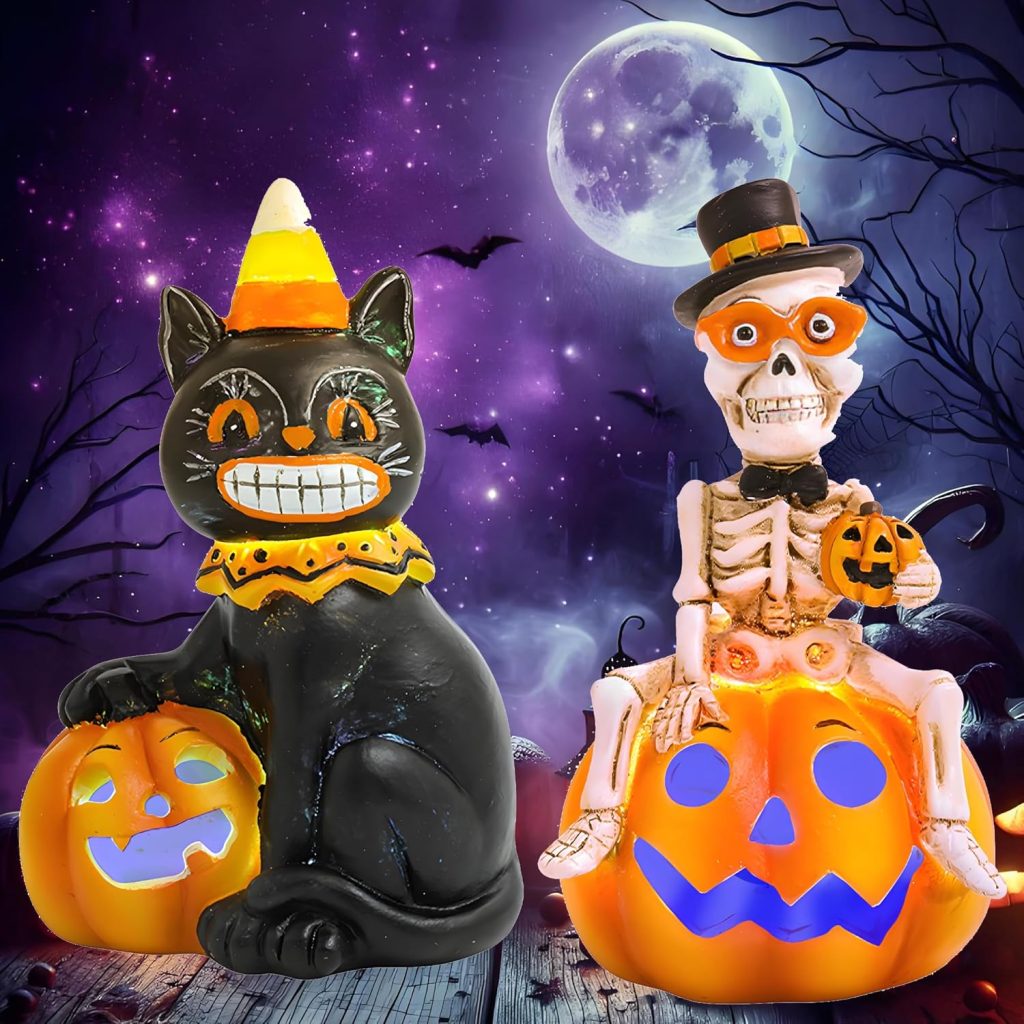 GoGnome Vintage Halloween Decorations Indoor - 2-Pack