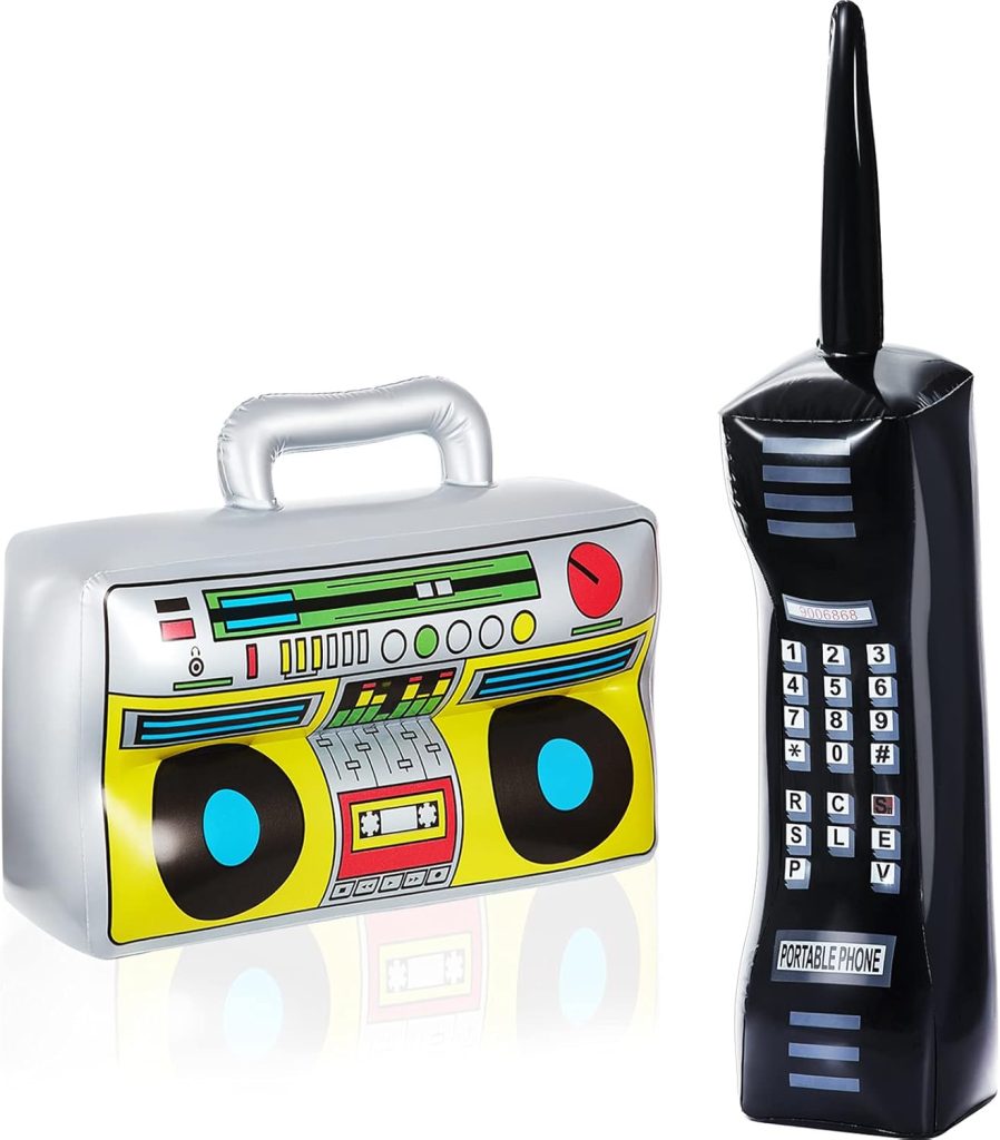 Gejoy 2 Pieces Inflatable Radio Boombox Inflatable