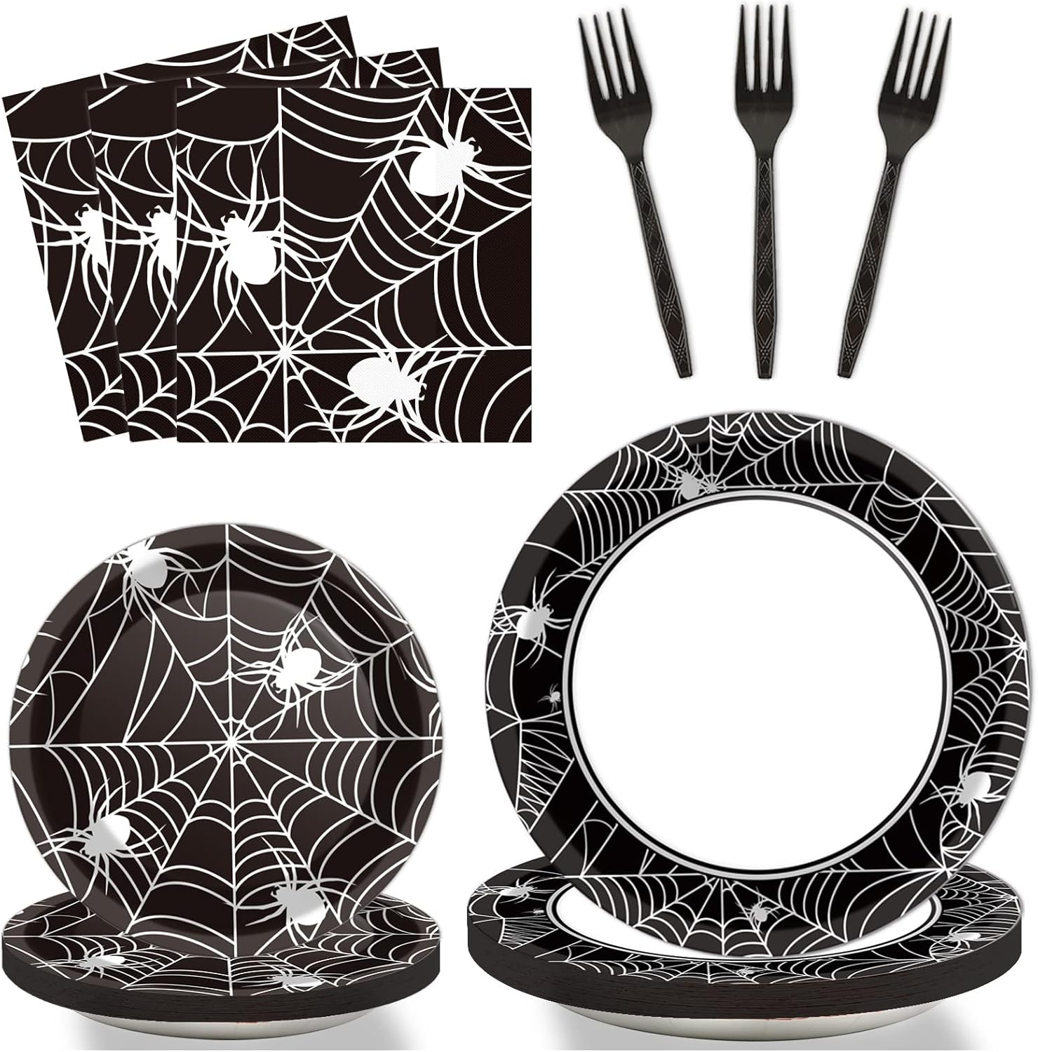 96 Pcs Halloween Party Paper Plates Napkins Supplies Review Halloween
