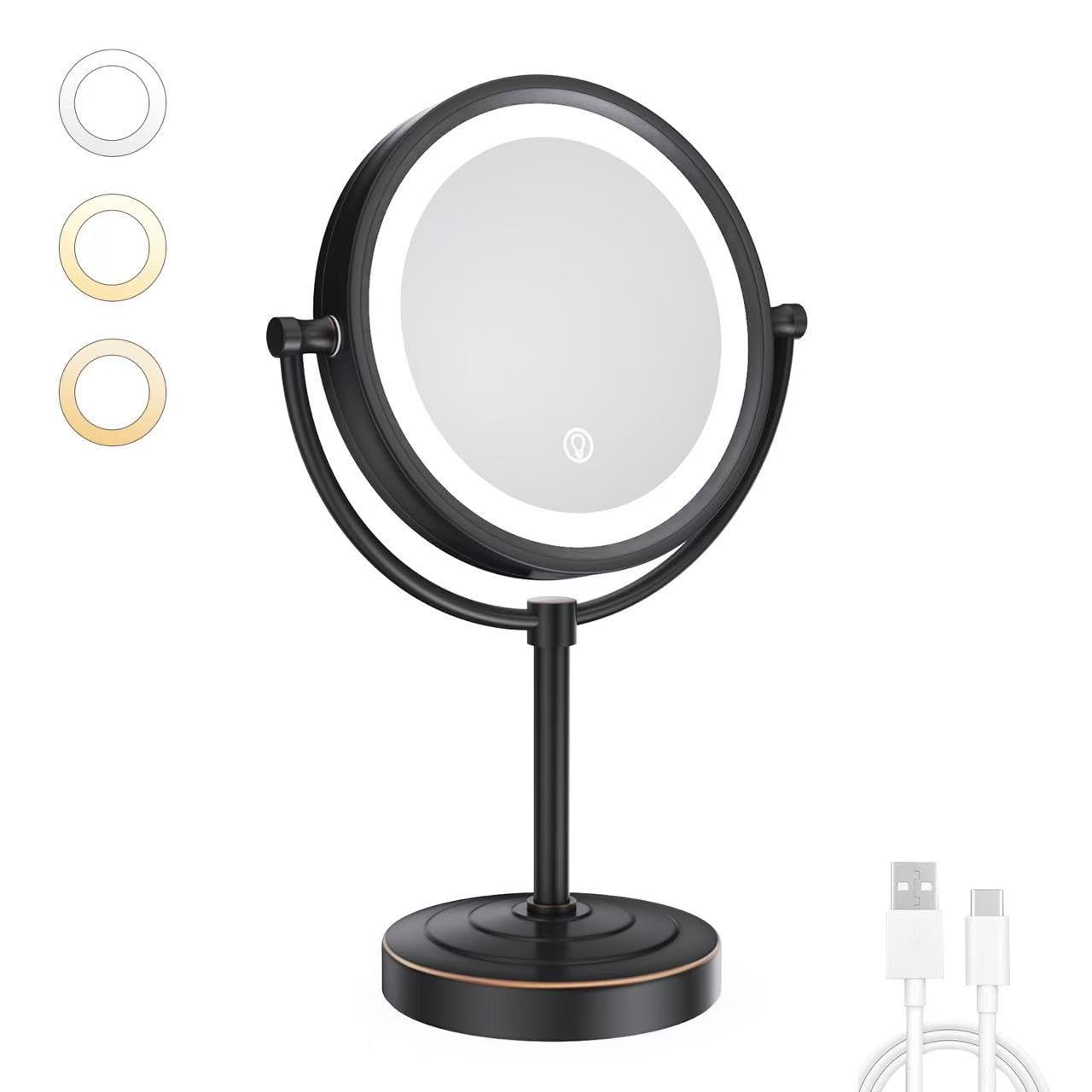 GURUN 8.5 Inch Rechargeable Tabletop LED Lighted Makeup Review makeup mirror GURUN 85 Inch Rechargeable Tabletop LED Lighted Makeup Review Makeup