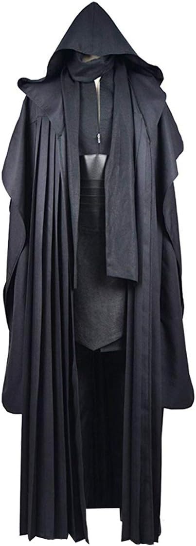 Rongxu Mens Black Tunic Hooded Robe Pants With Belt Review