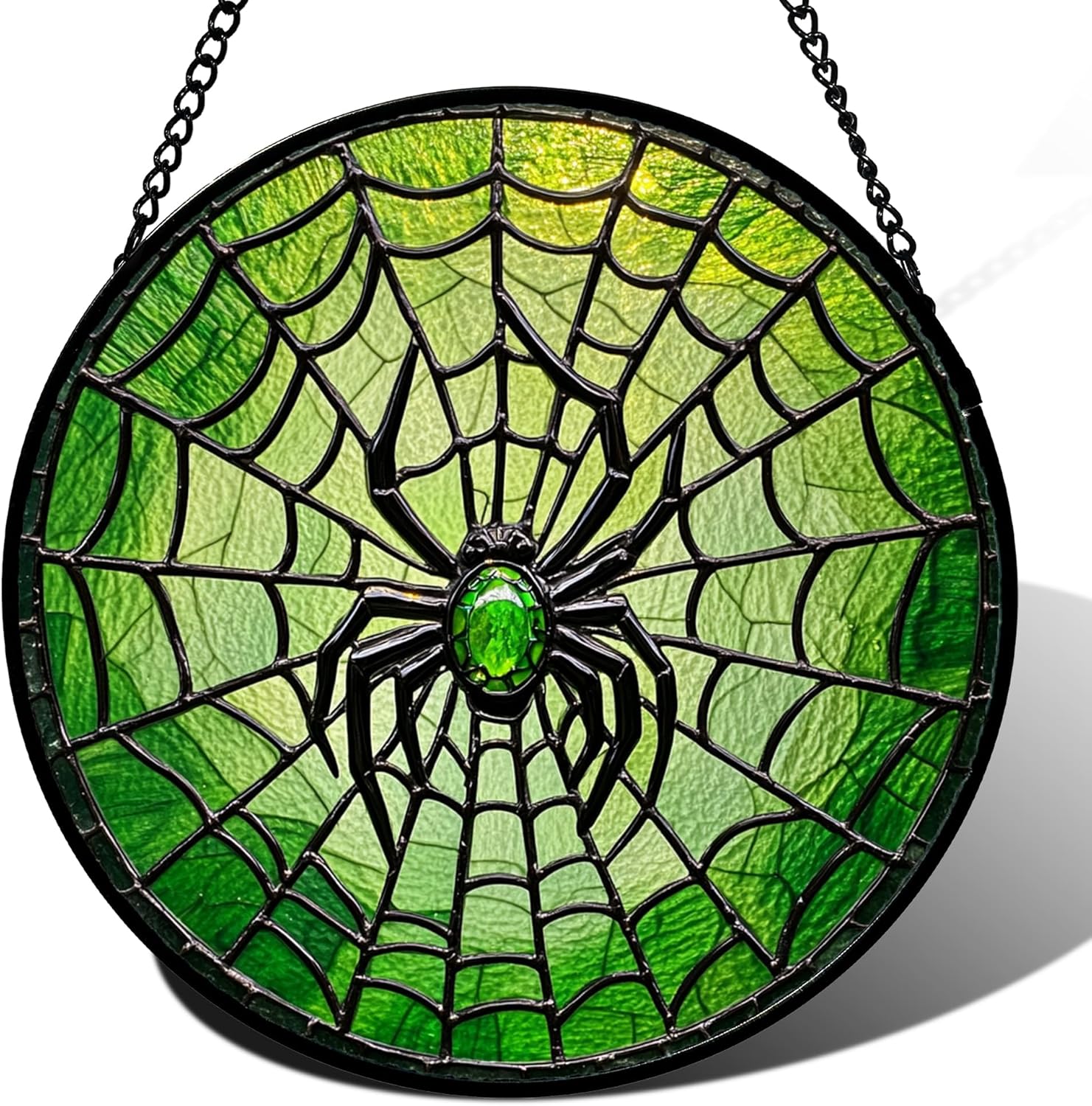 Stained Glass Window Hanging Black Green Horror Review Affordable