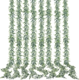 Sggvecsy Artificial Eucalyptus Garland 8 Pack Fake Review garland