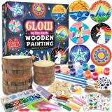 klmars Kids Wooden Painting Kit-Glow in The Dark-Arts & Review craft kit