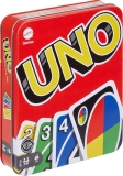 Mattel Games UNO Card Game in Travel & Storage Tin for Review card games