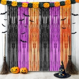 3 Pack Halloween Foil Curtains Backdrop with 16 Pcs Review halloween backdrop decorations