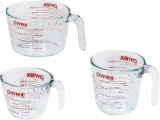 Pyrex Essentials (3-Pack) Glass Measuring Cups Set, (1, Review measuring cups