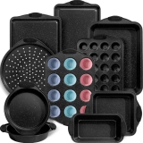 Kikcoin 22 PCS Nonstick Baking Pans Set, Stackable Review bakeware set