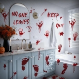 Halloween Bloody Decorations, Bloody Handprint Review halloween decoration ideas