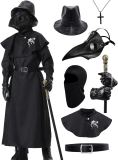 Plague Doctor Costume Kids Halloween Cosplay Outfit Set Review halloween cosplay outfits