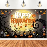 Happy Halloween Backdrop | Spooky Ghost Party Banner Review halloween banners