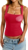 Womens Padded Tank Tops Double Lined Built in Bra Review tank top