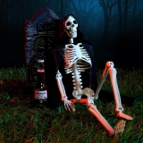 Sizonjoy 36″ Posable Halloween Skeleton Decorations, Review best halloween decorations