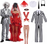 JenPen 9 Pcs Halloween Adult Couple Costume Men’s Black Review halloween couple costumes