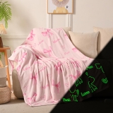 Lotus Karen Pink Bow Glow in The Dark Love Blanket Review cheap halloween decor ideas