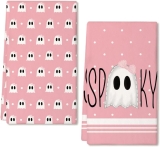 ARKENY Halloween Kitchen Dish Towels Set of 2,Pink Review halloween decoration ideas for home