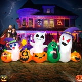 8 FT Halloween Inflatables Blow up Outdoor Decoration, Review halloween decoration ideas outdoor