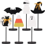 Halloween Decorations, 6PCS Wooden Sign Tabletop Review halloween table decorations