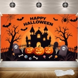 Happy Halloween Backdrop – 71 x 43 Inch Large Halloween Review halloween backdrop decorations