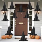 Luces 12 PCS Witch Hats, Thickened Hanging Witches Hats Review affordable halloween decorations
