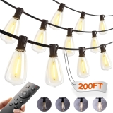 addlon 200FT(50FT*4) Outdoor String Lights with Review LED lights