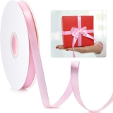 3/8″ Pink Ribbon, 50 Yards Valentine Ribbon for Gift Review ribbon