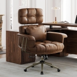 Executive Leather Office Chair – Brown Ergonomic Desk Review office chair