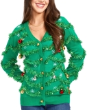 Tipsy Elves Classic Cute Cardigan Ugly Christmas Review ugly christmas sweater