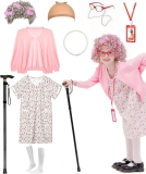 Kids 100 Days of School Costume for Girls, Old Lady Review halloween funny costumes
