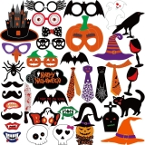 KUUQA Halloween Photo Booth Props Kit Halloween Party Review halloween photo booth props