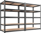 REIBII 2200LBS Storage Shelves 5 Tier Garage Shelving H Review storage shelves