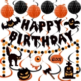 Halloween Birthday Decorations, Happy Birthday Banner Review best halloween decorations