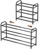 Gonfoam 3-Tier Expandable Shoe Rack,Adjustable Shoe Review shoe rack