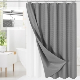 3 in 1 Shower Curtain Set, Grey Waffle Shower Curtain Review shower curtain