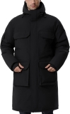 Men’s Long Winter Coat Hooded Warm Puffer Jacket Water Review winter jacket