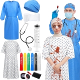 15 Pcs Halloween Couples Costume Set Doctor Surgeon and Review halloween couple costumes