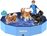 VISTOP Extra Large Foldable Dog Pool XXL, Hard Plastic Review kiddie pool