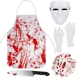 Lavwox 25 Pcs Butcher Costume Scary Set, Cooking Chef Review halloween scary costumes