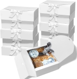 10 PCS Gift Boxes with Lids, 10.6×7.8×3.1 Inch Kraft Review gift boxes