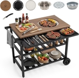 Giantex Outdoor Grill Cart with Korean BBQ Charcoal Review charcoal grill