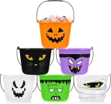 Qilery 6 Pcs Halloween Plastic Buckets Bulk with Handle Review halloween candy buckets