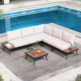 LAUSAINT HOME 6 Pieces Metal Conversation Sofa Set with Review patio furniture