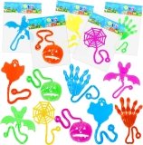 50 PCS Halloween Stretchy Sticky Hands Party Favors For Review halloween party favors